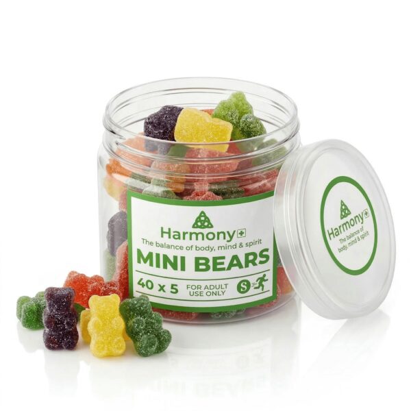 Harmony Sativa Mini Bear Gummies – 40 x 5mg