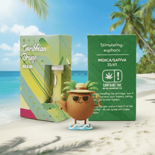 🌴 Caribbean Breeze Resin Vape Cartridge – 1,0ml